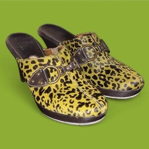 Cole Haan Green Horsehair Wedges